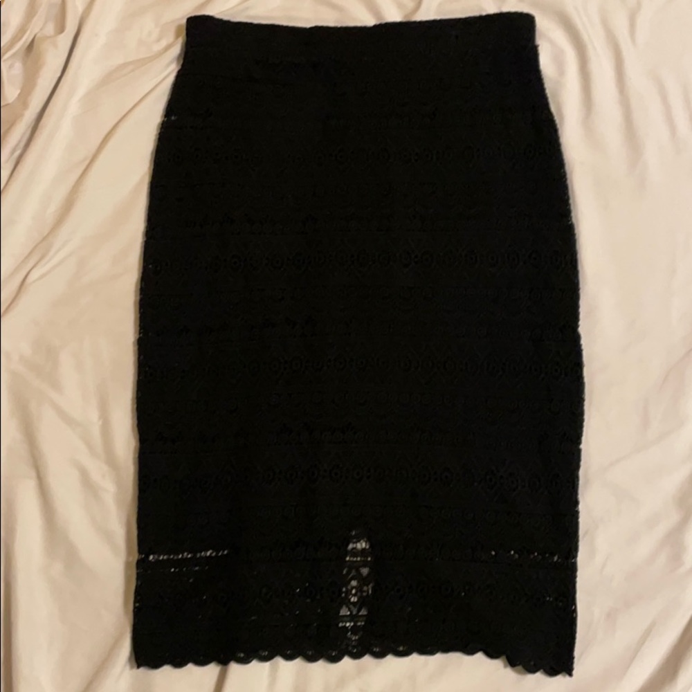ZARA TRAFALUC Black Laced Skirt